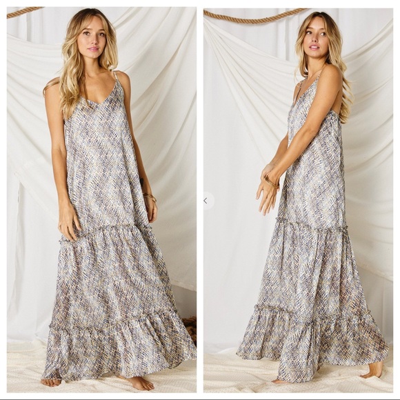 44 Gisele Boho Chic fabulous printed maxi dress - Picture 4 of 5